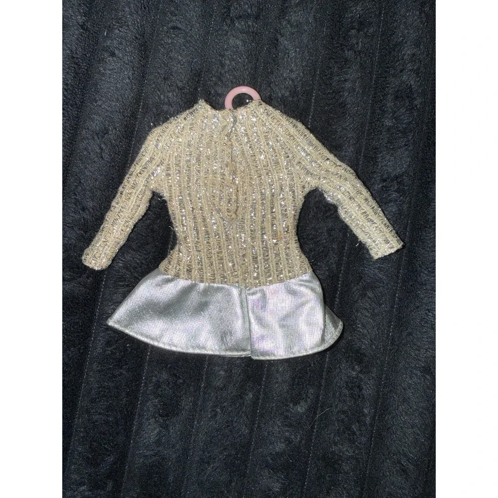 Vintage Barbie Salute To Silver‎ Sparkle Dress #1885 1960s 11in Doll Clothes